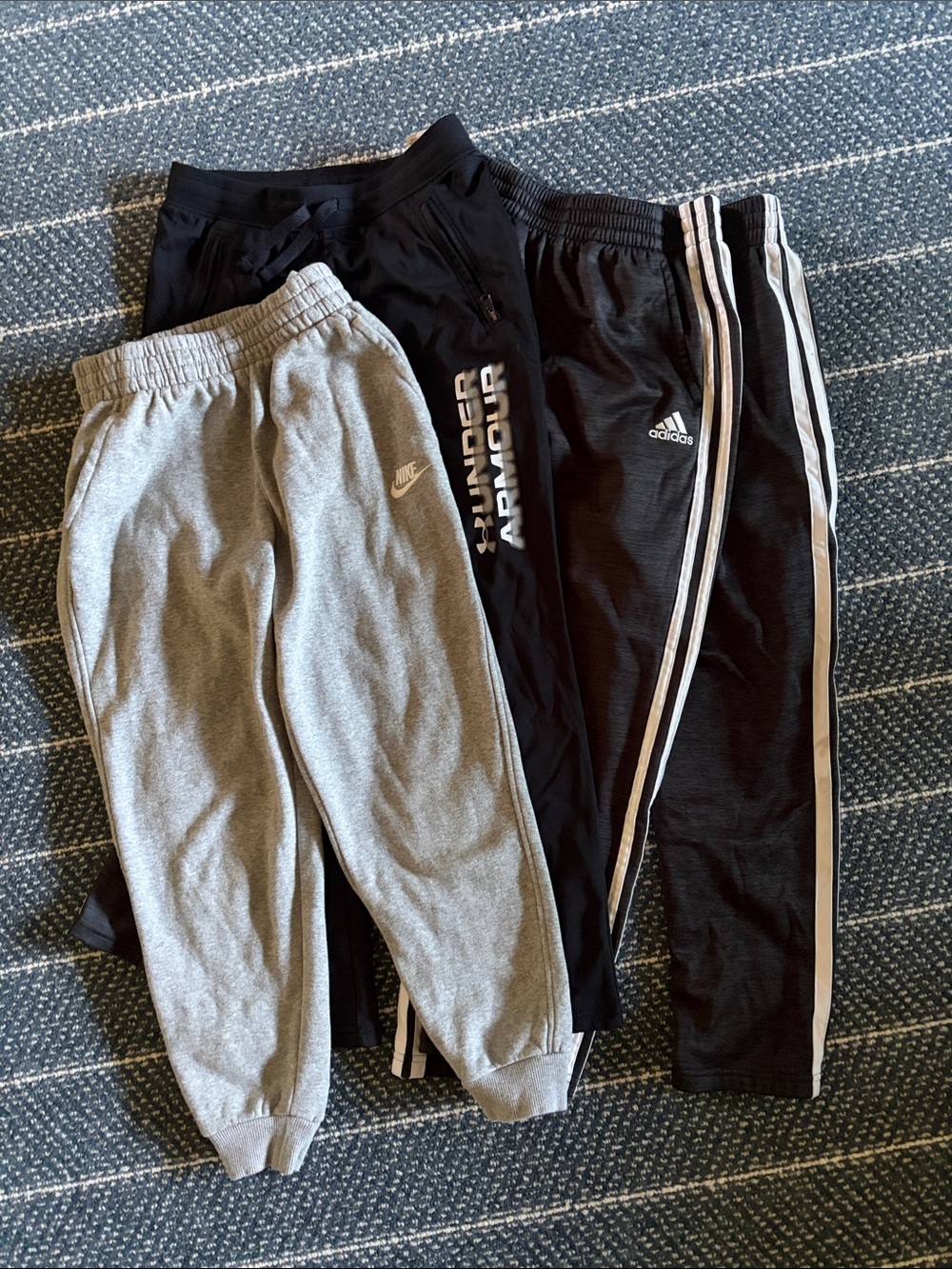 Lot of 4 Medium Boys Joggers: Nike, Under Armour, Adidas